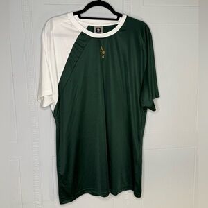 Label Of SPORTSWEAR Green White Mens Athletic Performance T Shirt XL